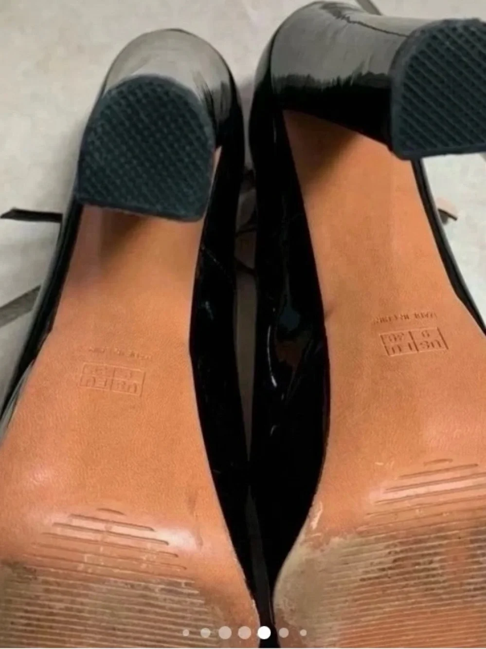 Black Patent Mary Jane Platform Heels sz 9
